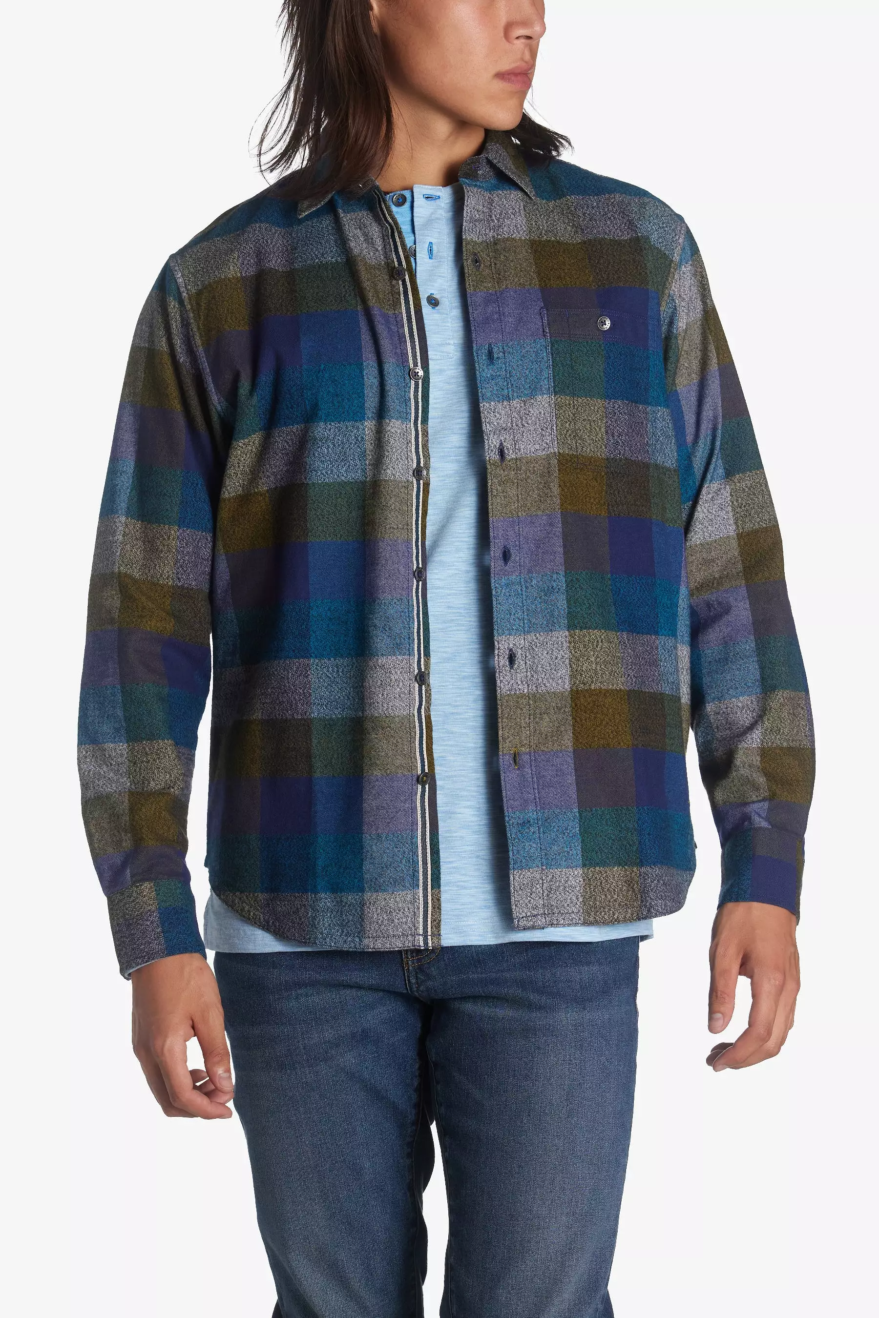 Canyon Beach Bonfire Check Flannel Shirt