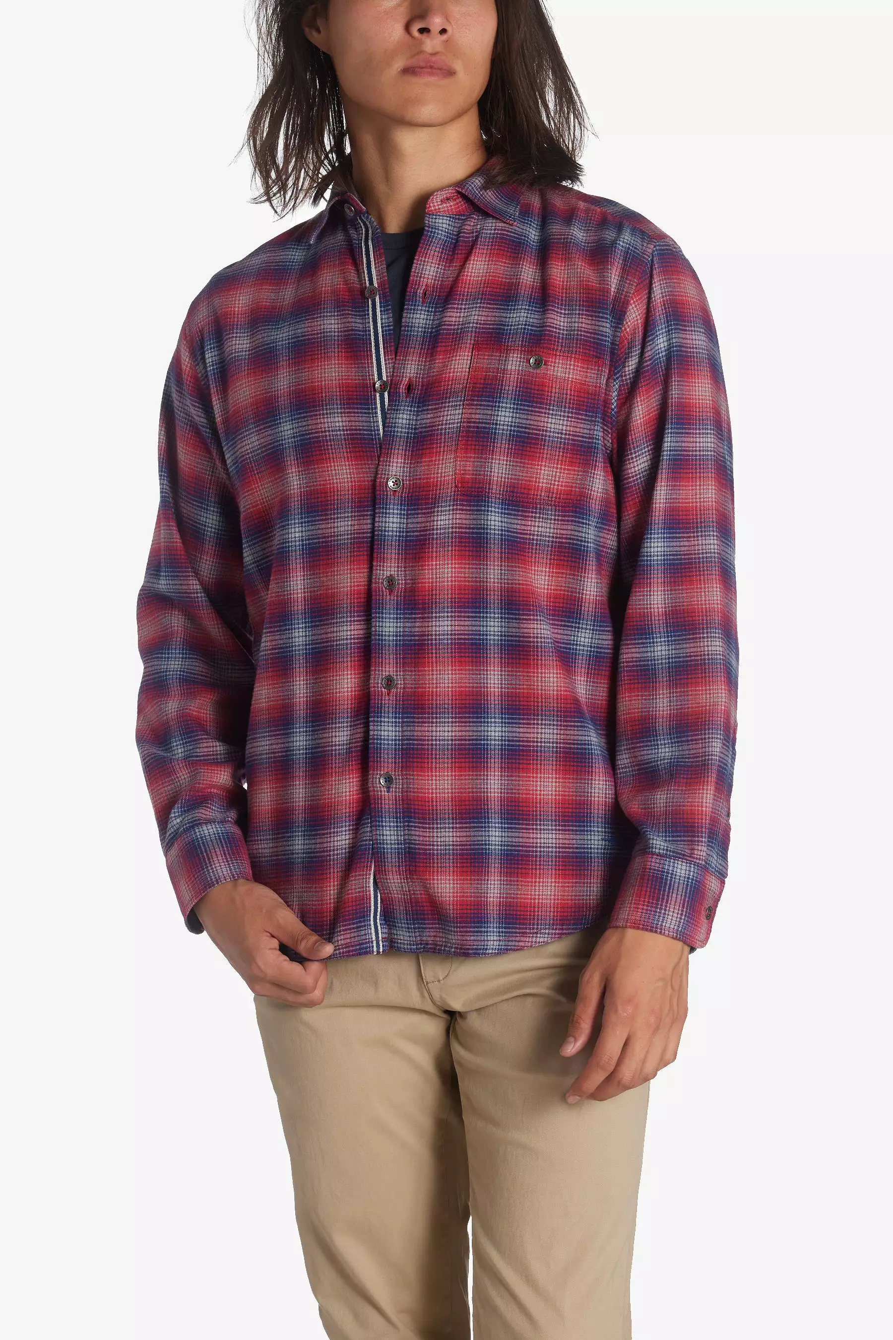 Canyon Beach Shadow Check Flannel Shirt