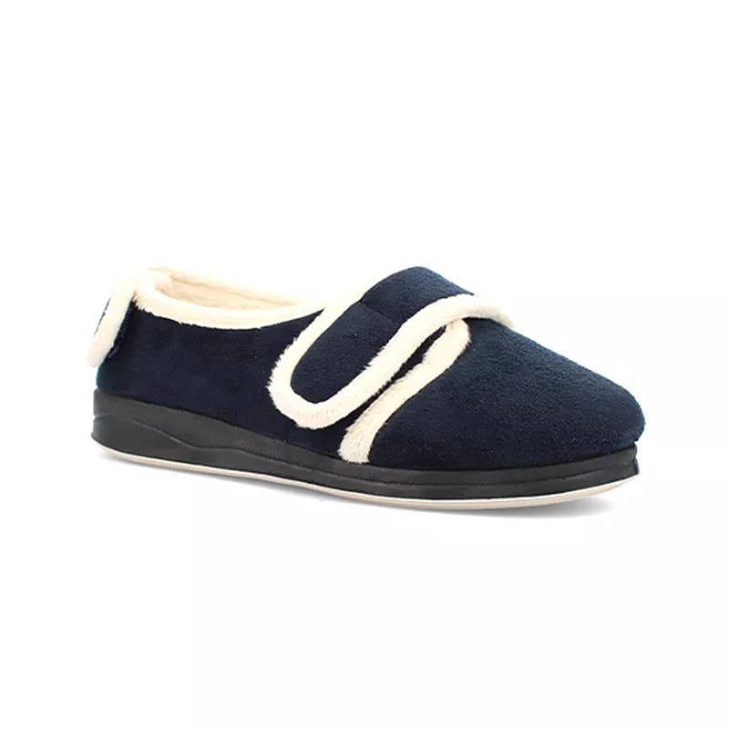 Charlotte Extra Wide Fit Women's Lined Velour Slipper