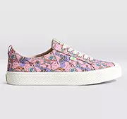 Crooked OCA Low Rose Graphic Print Canvas Sneaker Men