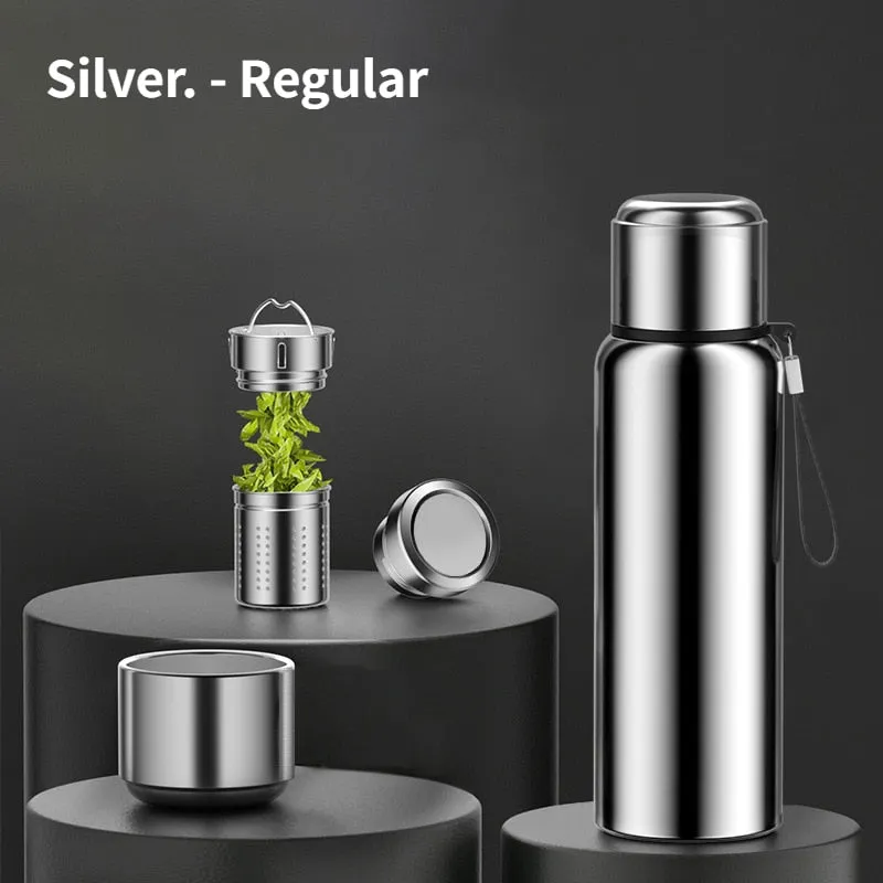 Digital Thermos Bottle With A Cup Temperature Display Intelligent