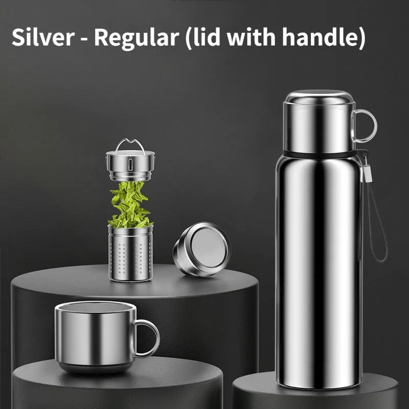 Digital Thermos Bottle With A Cup Temperature Display Intelligent