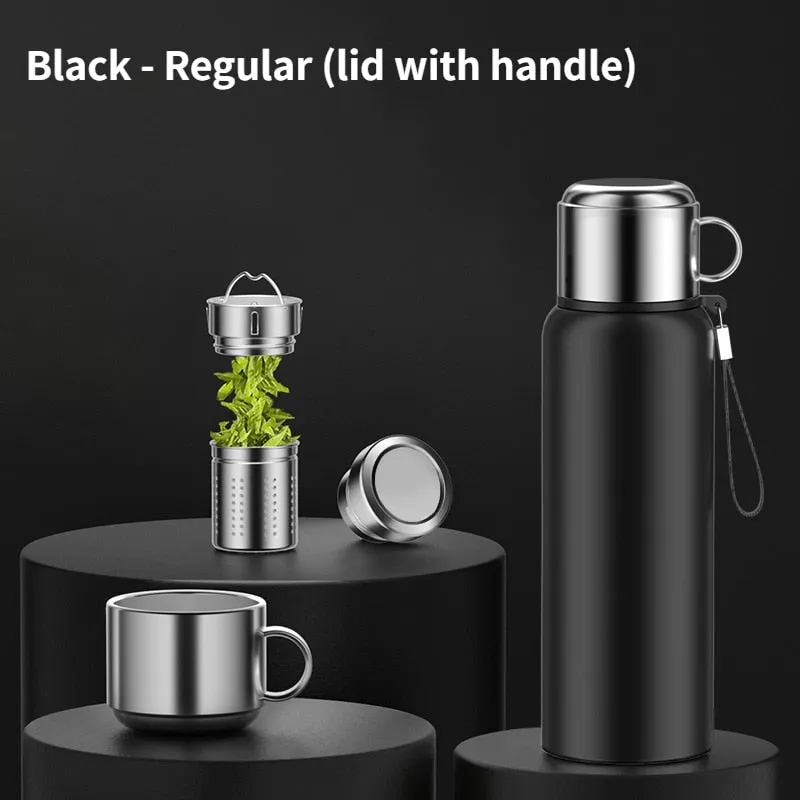 Digital Thermos Bottle With A Cup Temperature Display Intelligent