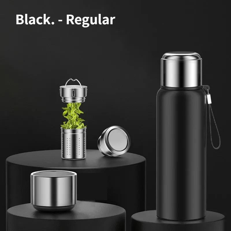 Digital Thermos Bottle With A Cup Temperature Display Intelligent