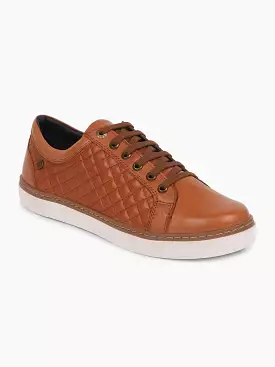 Ezok Men Casual Leather Sneaker ( Tan )