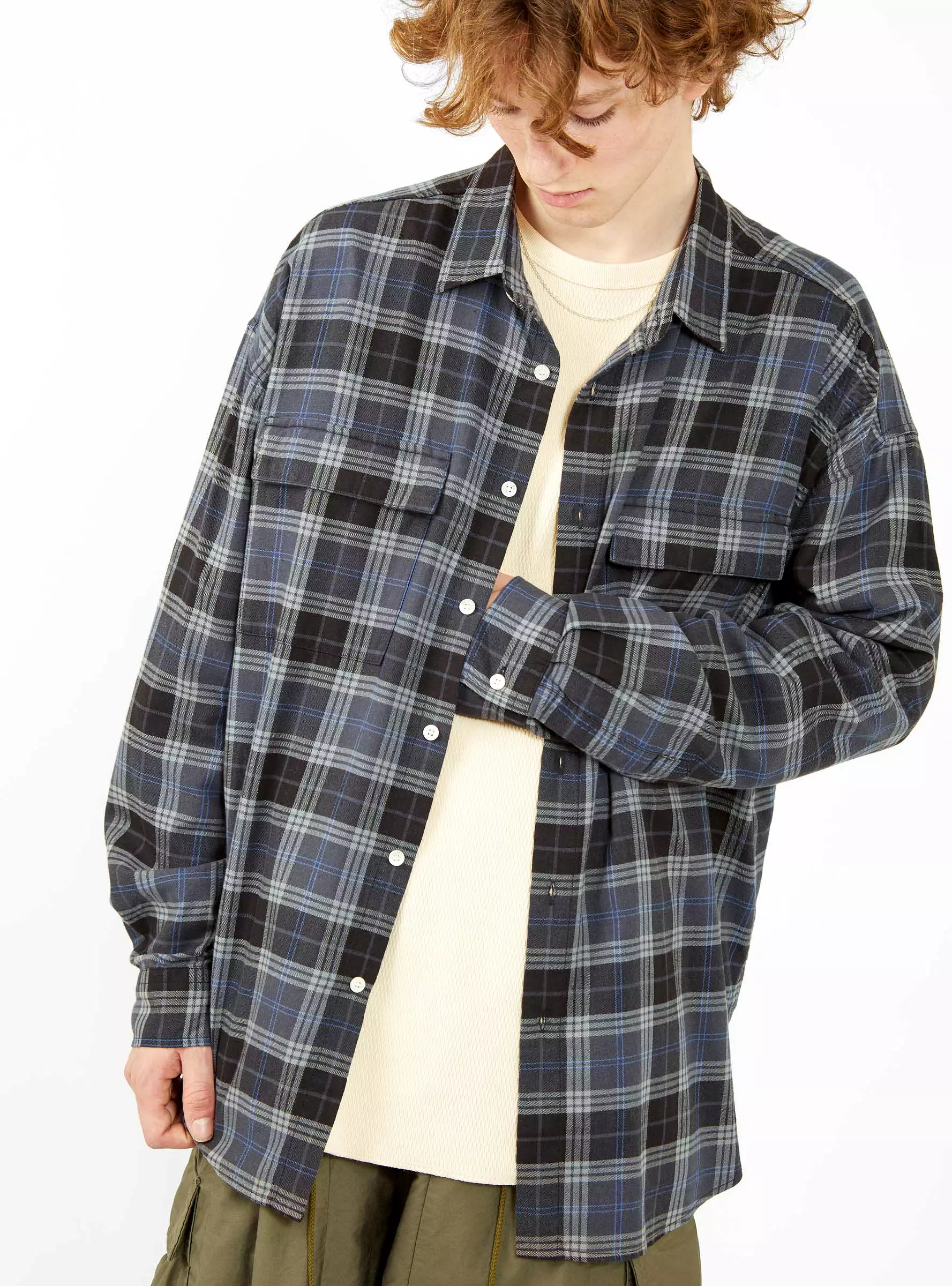 Flannel Shirt Grey Check