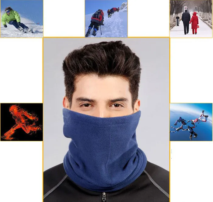 Fleece Scarf Neck Warmer Face Mask Hat Skiing Cycling Hiking Scarves & Wraps for Women Men Gifts