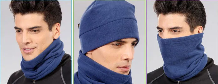 Fleece Scarf Neck Warmer Face Mask Hat Skiing Cycling Hiking Scarves & Wraps for Women Men Gifts