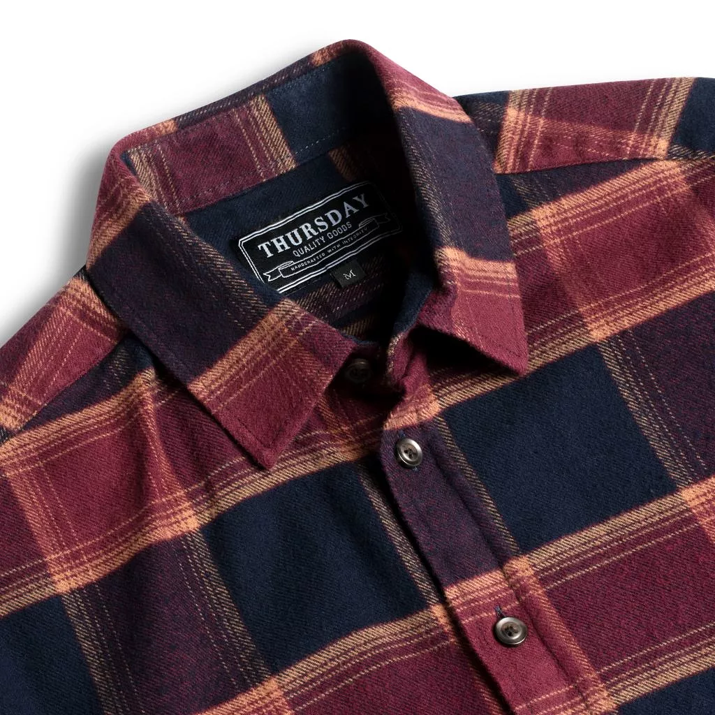 Forever Flannel Shirt | Navy & Burgundy