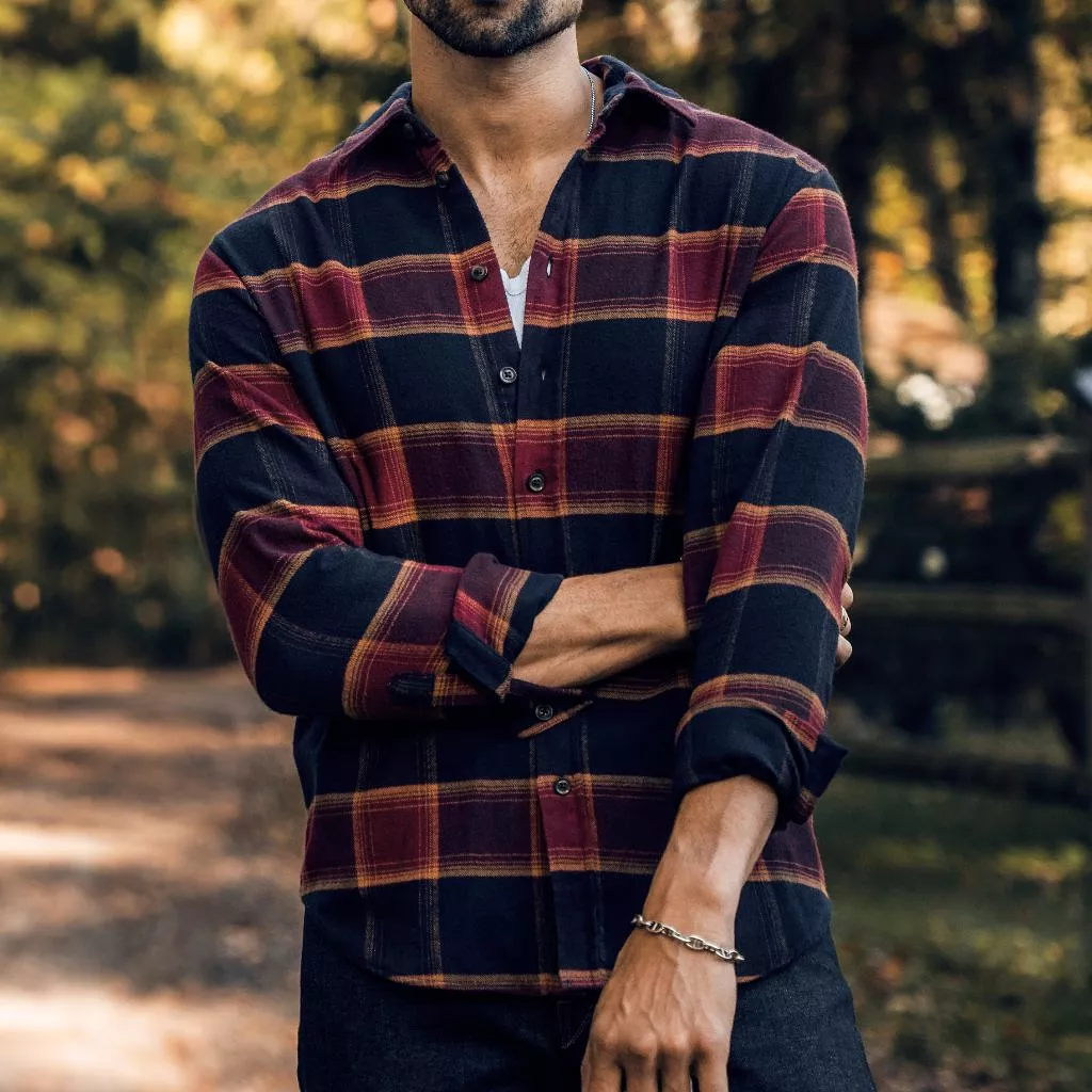 Forever Flannel Shirt | Navy & Burgundy