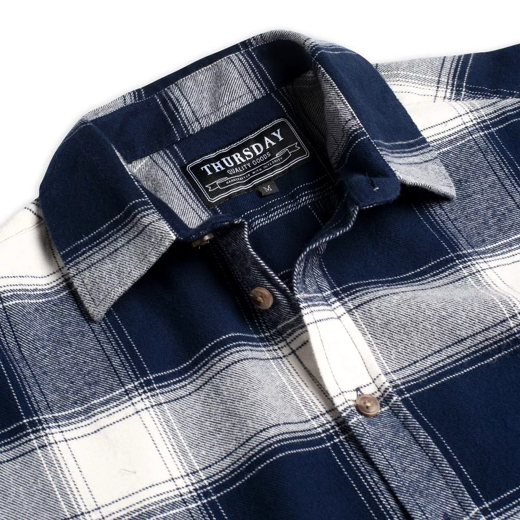 Forever Flannel Shirt | Navy & Cream