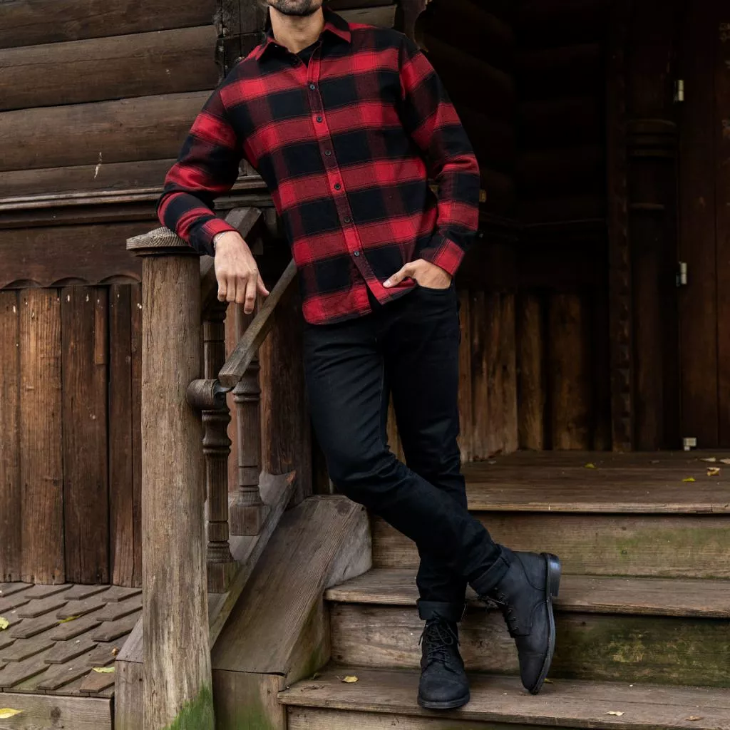 Forever Flannel Shirt | Red & Black