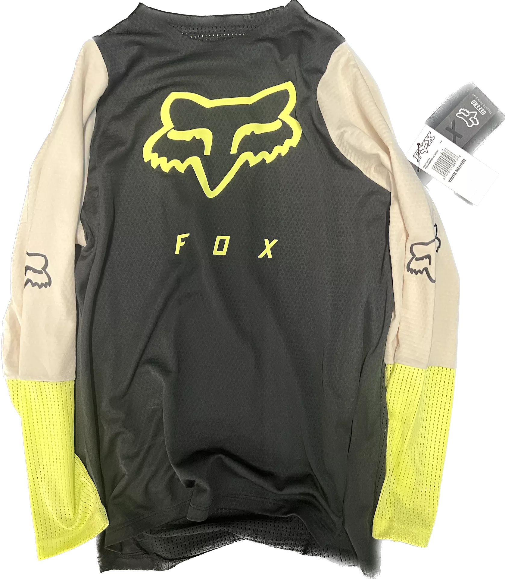 Fox Defend Long Sleeve Mountain Bike Jersey- Youth Medium - Black