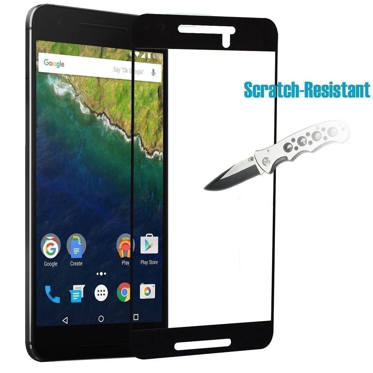 Full Cover Tempered Glass Screen Protector for Google Nexus 6P