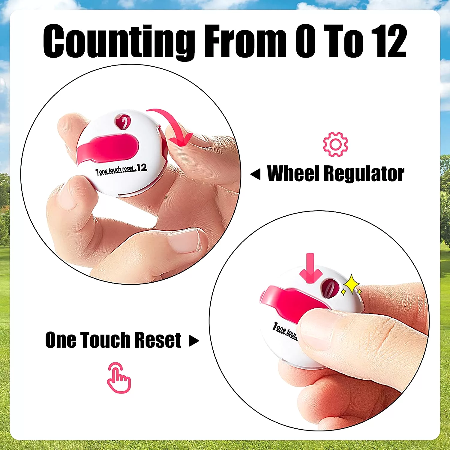 Golf Score Clickers - NEW Bright Color 3 Pieces Golf Stroke Counter