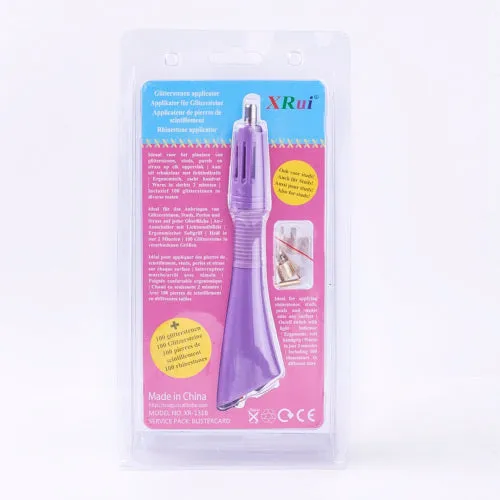 Hotfix Rhinestone Applicator Tool, Universal Plug, With 7 Interchangeable Tips, 18.5x4x2.3cm