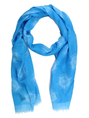 Kiton Scarf Blue Design - Cotton Shawl - FINAL SALE