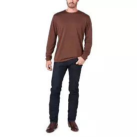 Long Sleeve Pima Cotton Tee :: Dark Brown