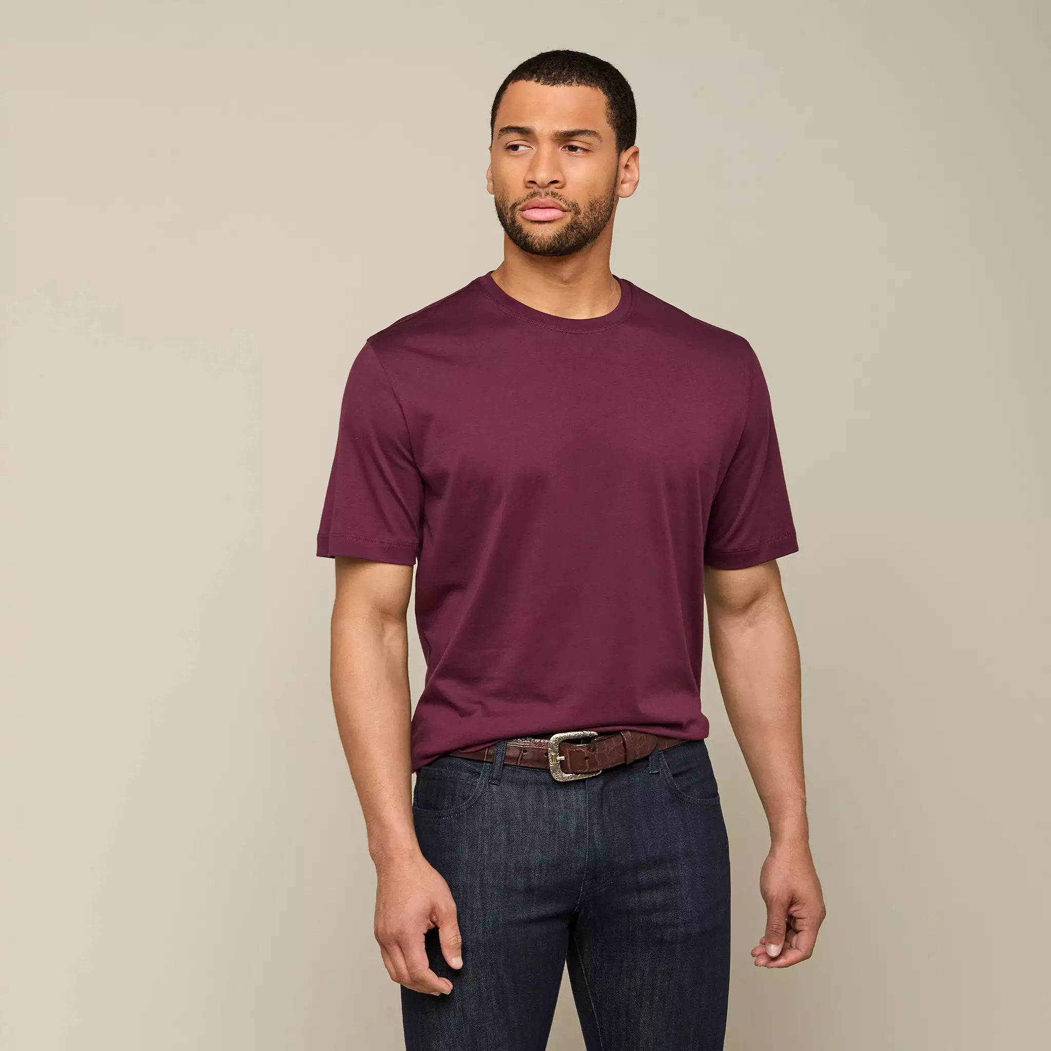 Lucchese Pima Cotton Tee :: Purple