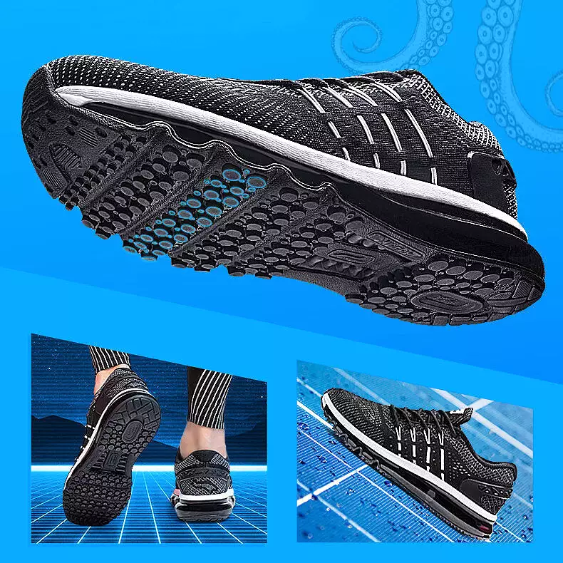 Men Running Shoes Air Cushioning Sneaker Ultra Light Shock Absorption Breathable Wear-resistant Fitness Trainers Sports Sneaker