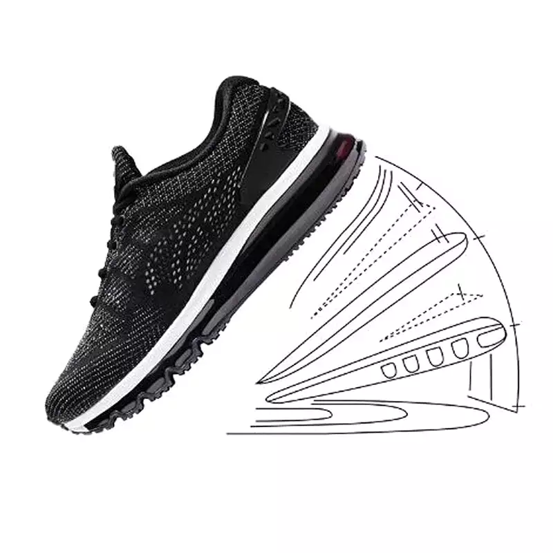 Men Running Shoes Air Cushioning Sneaker Ultra Light Shock Absorption Breathable Wear-resistant Fitness Trainers Sports Sneaker