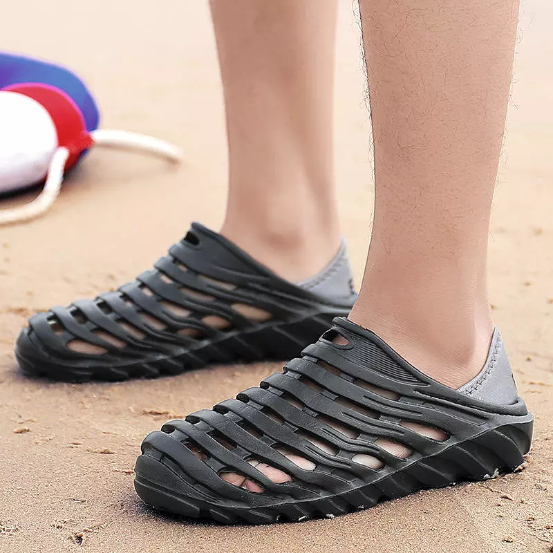 Men's Beach Casual Home Sandals Slipper Quick Drying Slippers Sandals Non-Slip Breathable