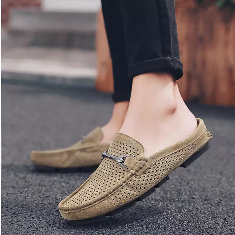 Men's Perforation Slippers Shoes Breathable Quick Drying Beach Shoes Slippers Sandals Outdoor Casul Shoes