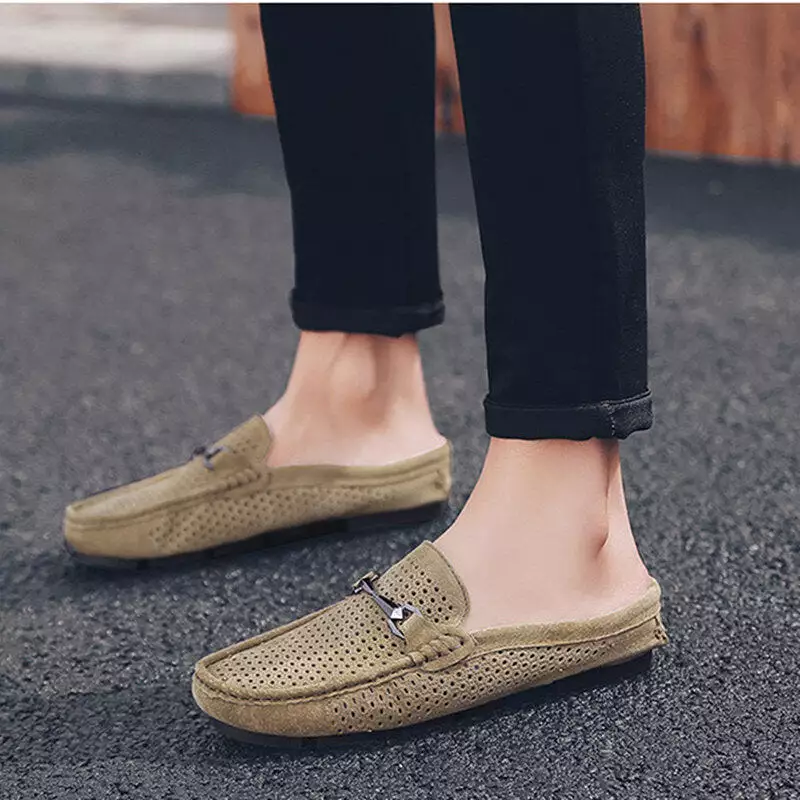 Men's Perforation Slippers Shoes Breathable Quick Drying Beach Shoes Slippers Sandals Outdoor Casul Shoes