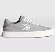 NAIOCA Canvas Light Grey Canvas Off-White Logo Sneaker Men