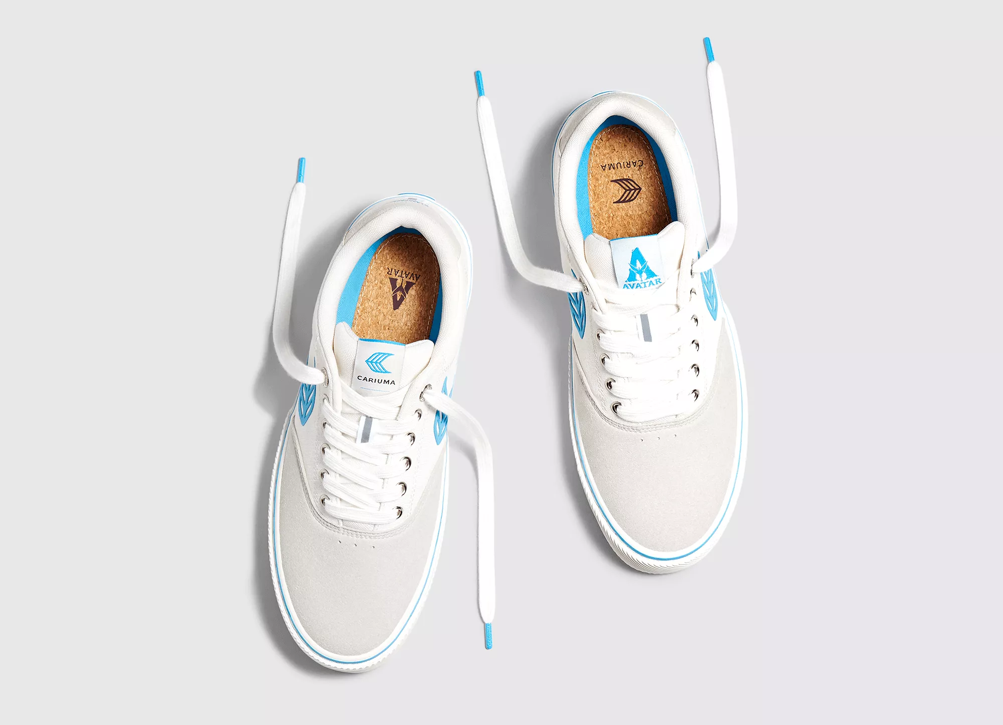 NAIOCA PRO AVATAR Vintage White Suede Off-White Canvas Blue Logo Sneaker Men