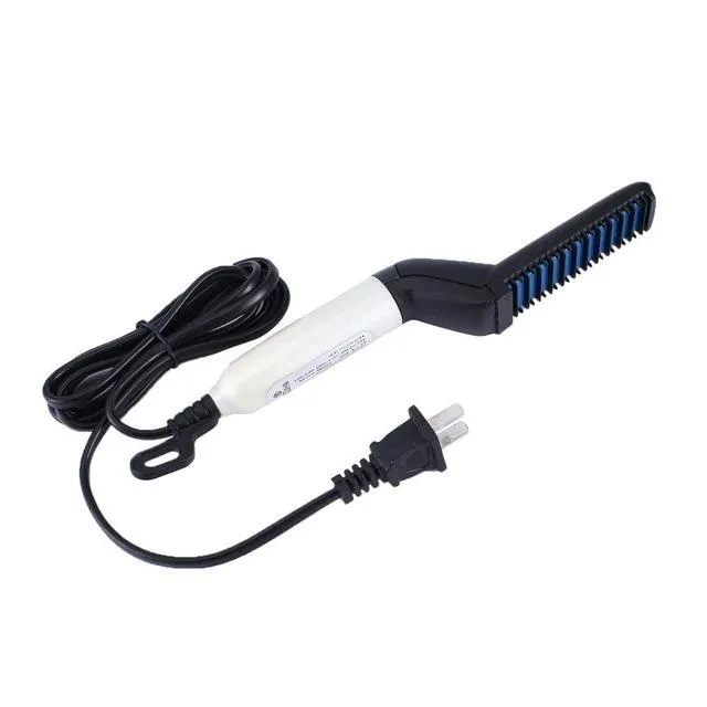 New Multifunctional Hairbrush Beard Straightener Curlers Hair Iron