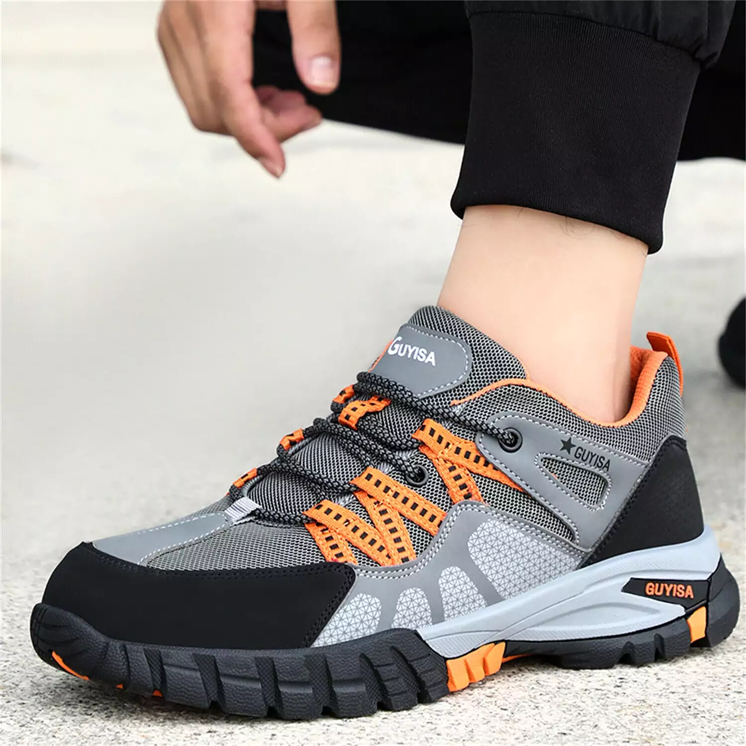 Safety Steel Toe Work Shoe for Men Lightweight Sneaker Slip Indestructible Shoes