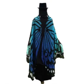 Scarf    Fahson Butterfly Wings Print Long women pashmina shawl And Wraps scarves Ladies 197*125CM 1216# GS