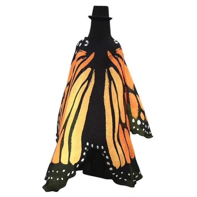 Scarf    Fahson Butterfly Wings Print Long women pashmina shawl And Wraps scarves Ladies 197*125CM 1216# GS