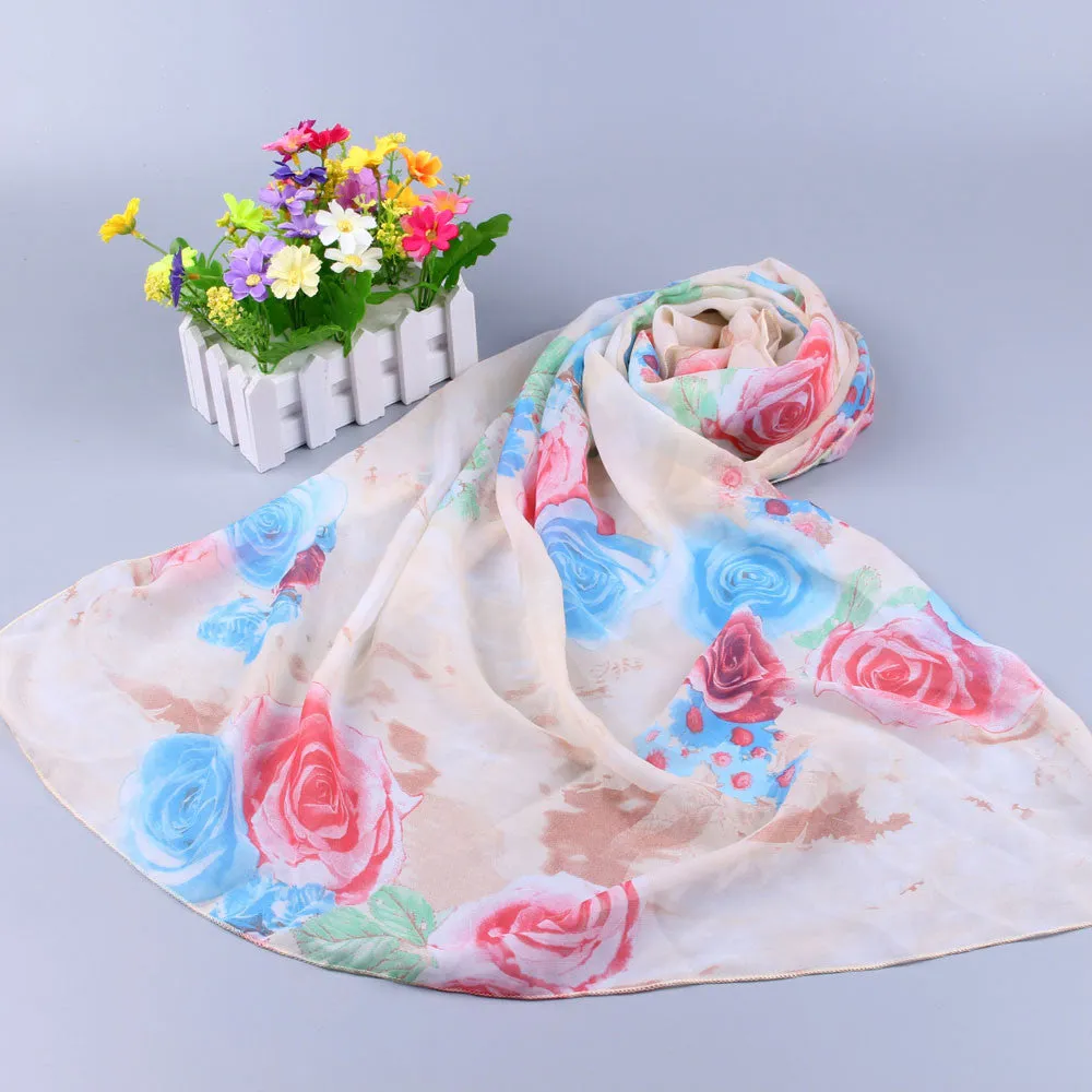 Scarf poncho Beach Cover Up Loose Scarves Sexy Chiffon Shawls Women Long Soft Wrap scarfs Ladies Hijab