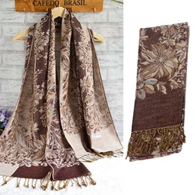 ScarfWomen glamorous Lady National Wind Jacquard Scarf Wrap Stole Neck Wrap shawls and scarves