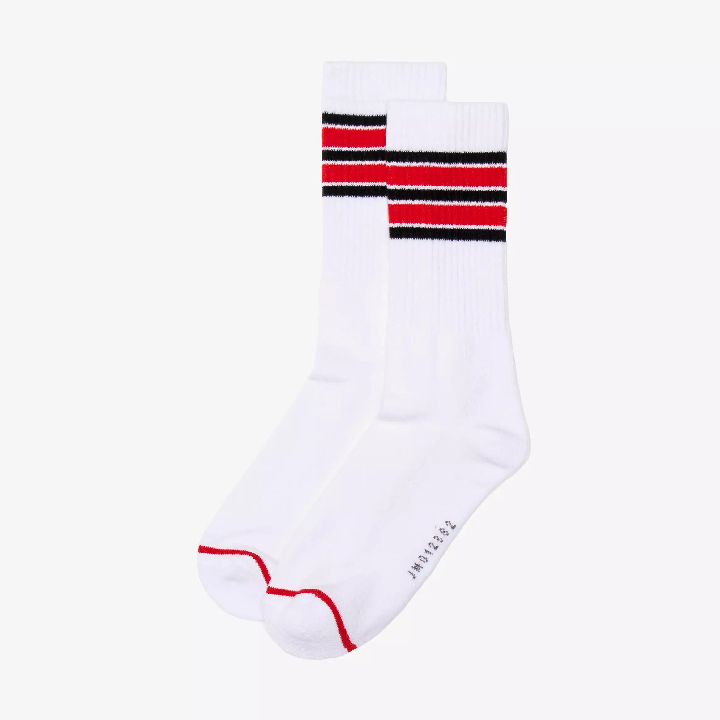 Striped Crew Socks Mens Socks (White/Blue)