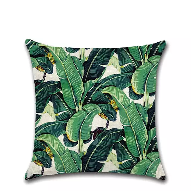 Tropical Plants Cactus Monstera Summer Decorative Throw Pillows