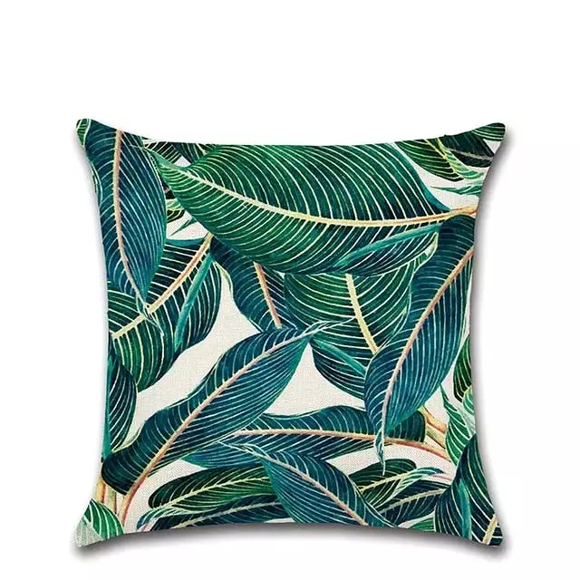 Tropical Plants Cactus Monstera Summer Decorative Throw Pillows