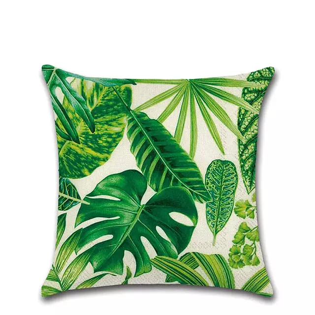 Tropical Plants Cactus Monstera Summer Decorative Throw Pillows