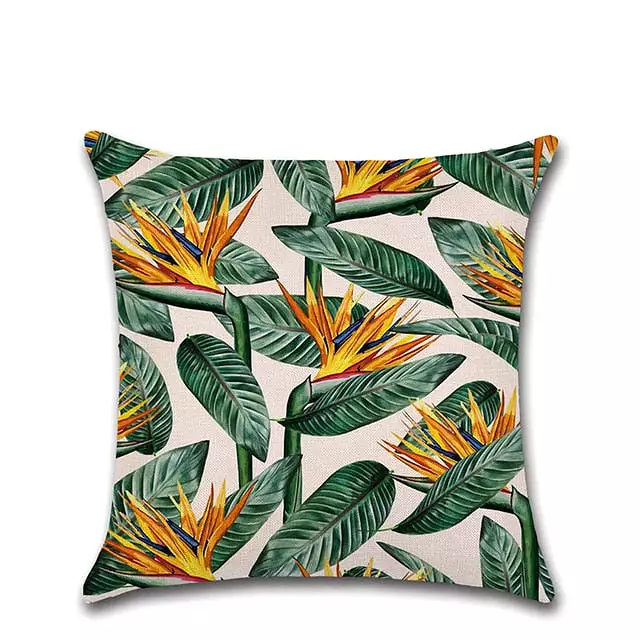 Tropical Plants Cactus Monstera Summer Decorative Throw Pillows