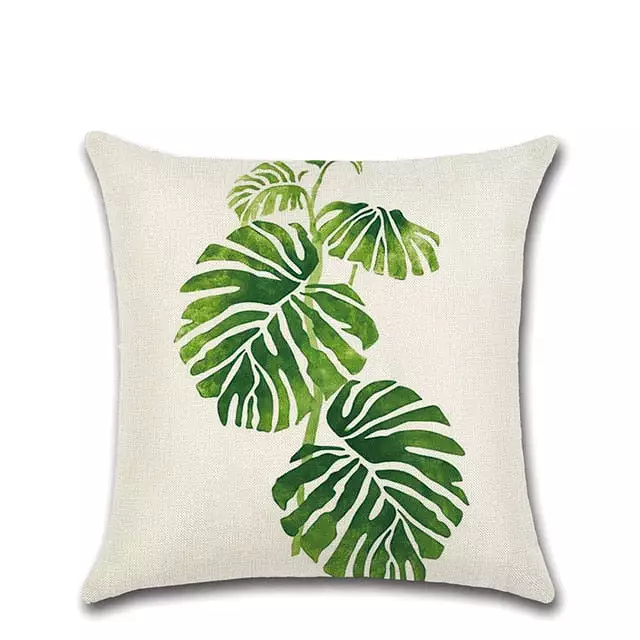 Tropical Plants Cactus Monstera Summer Decorative Throw Pillows