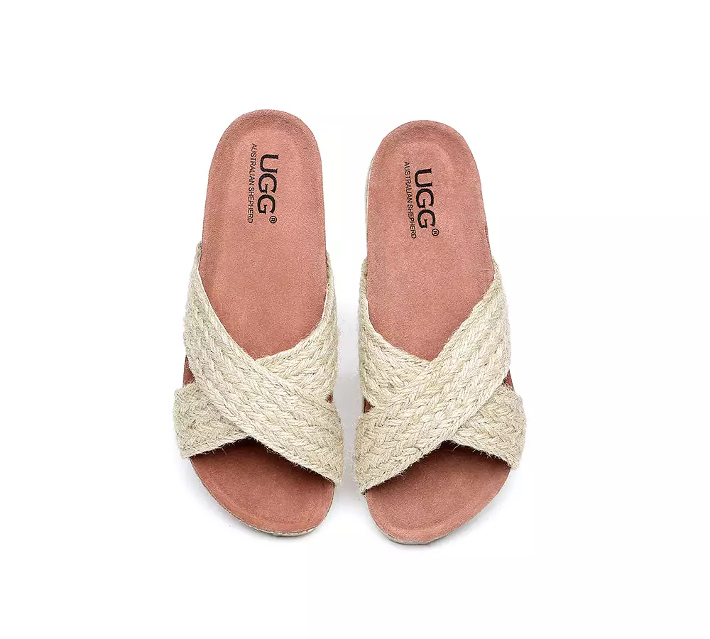 UGG Australian Shepherd Women Sandals Espadrilles Flat Slide Milo