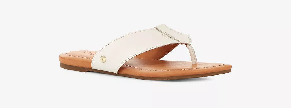 UGG Carey Flip Leather (Jasmine White)