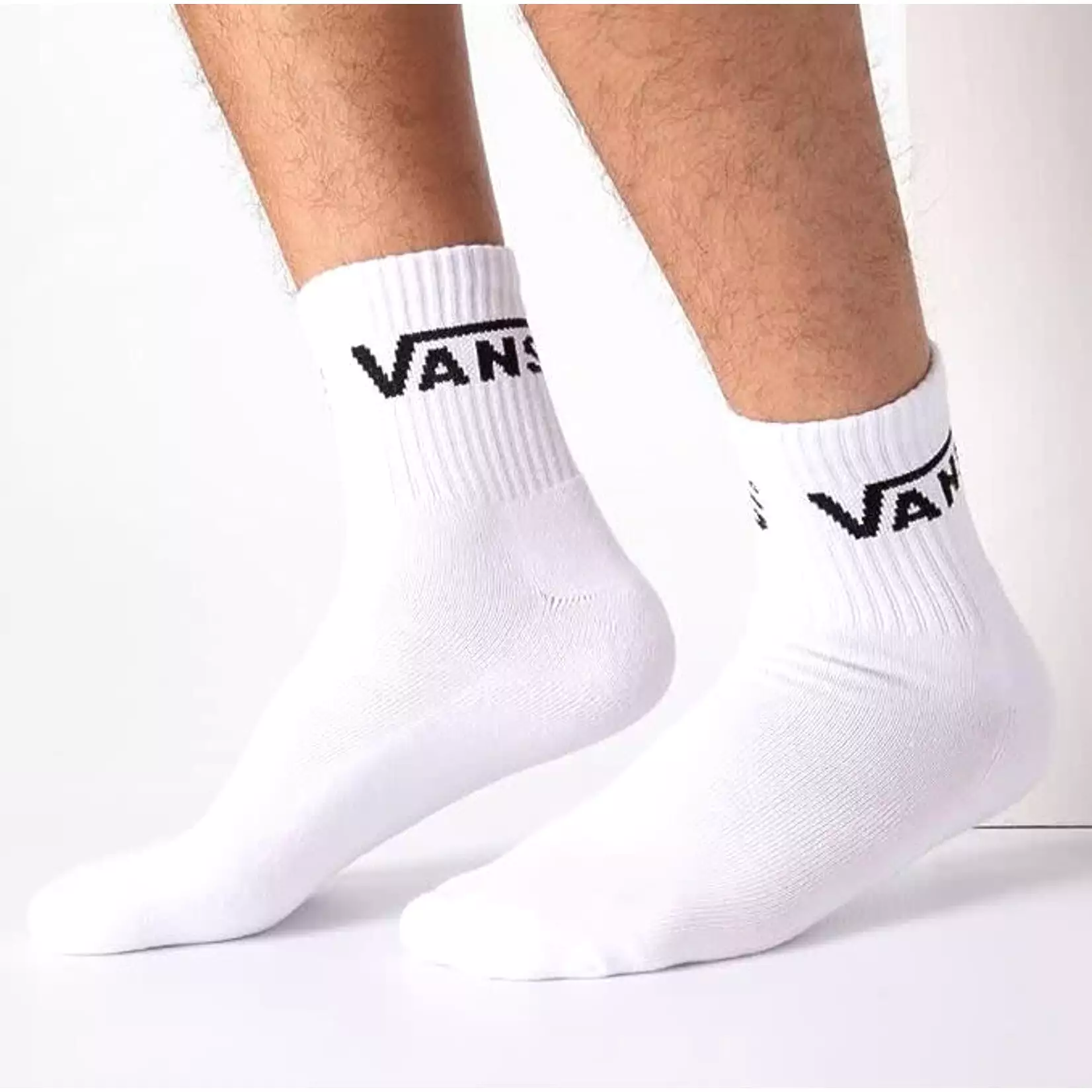 VANS UNISEX CLASSIC HALF CREW WHITE SOCK (3 PAIRS)