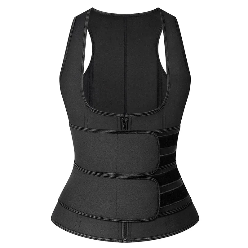 Weight Loss Sweat Vest Double Tummy Control Trimmer Belts