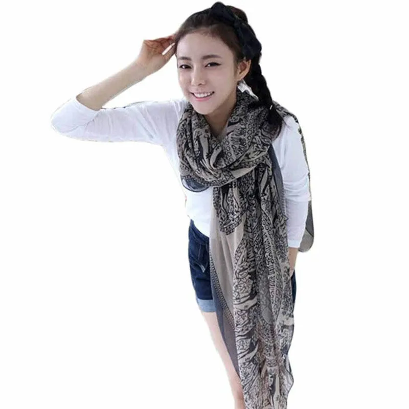 Women Sika Deer Scarf aututmn From India poncho Scarves Wrap Shawl Natural And Fresh Four Seasons