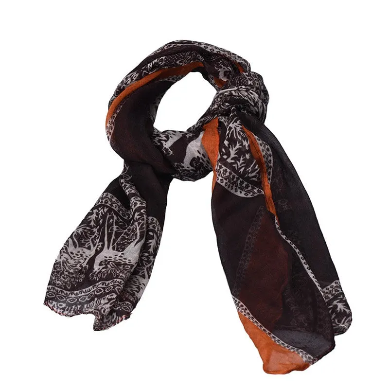 Women Sika Deer Scarf aututmn From India poncho Scarves Wrap Shawl Natural And Fresh Four Seasons