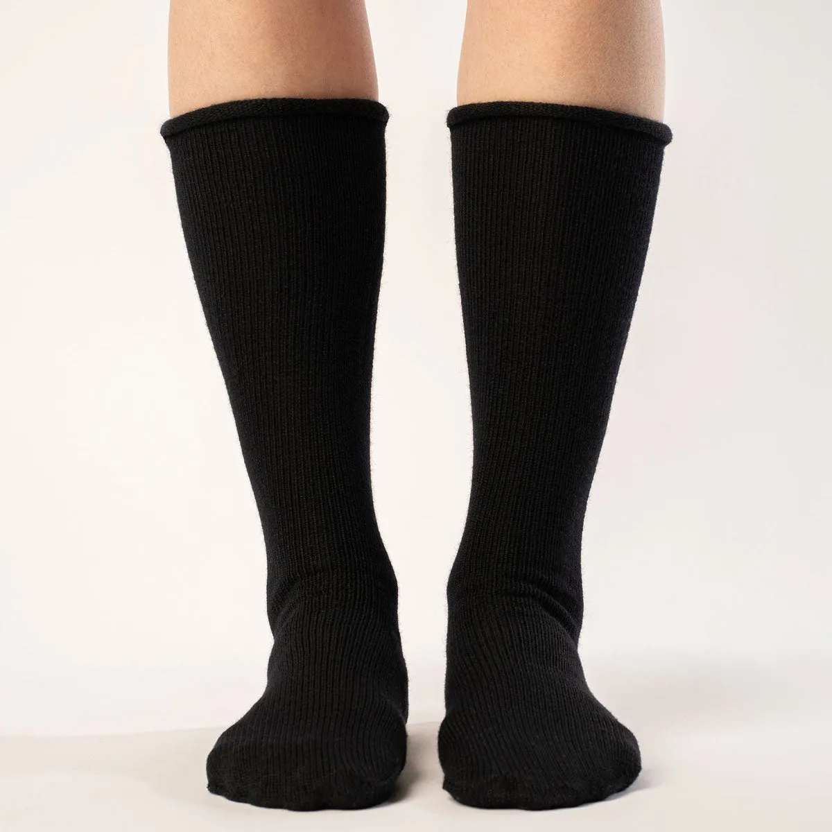 Women's Knit Socks Merino Black