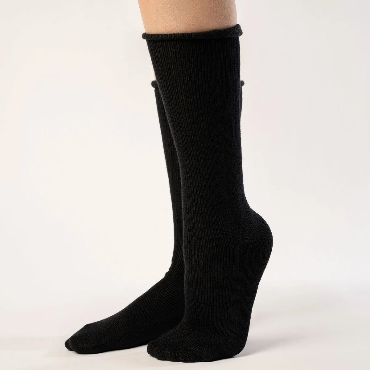 Women's Knit Socks Merino Black